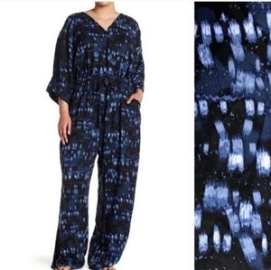 MELISSA MCCARTHY SEVEN7 -Blue Faux Wrap Jumpsuits Sz 1x